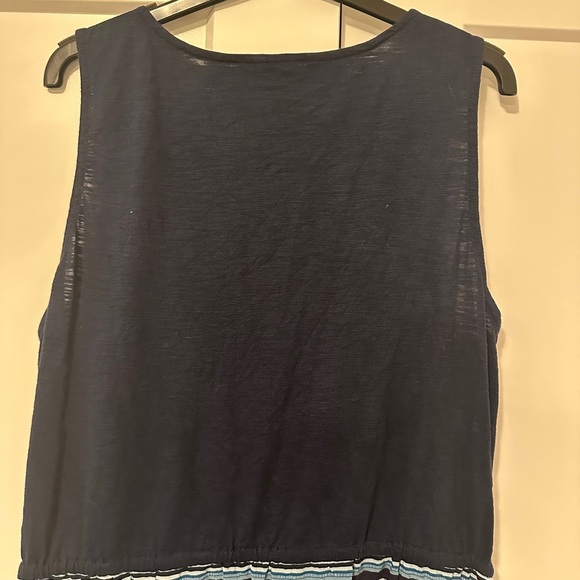 Tommy Hilfiger A-Line Dress Navy Blue White Stripe Sleeveless Size Extra Large - Picture 8 of 10